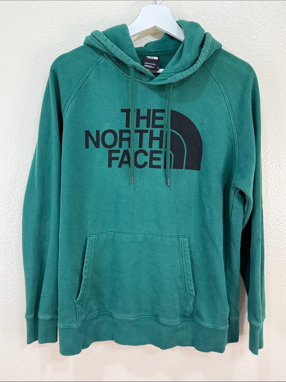 The North Face Sweatshirt Hoodie Women's‎ L Green Pullover Gym Running Outdoors
